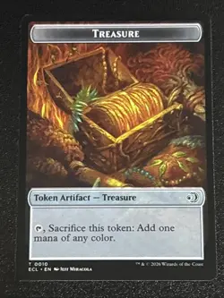 MTG Lorwyn Eclipsed Kithkin/Treasure Double-Sided Token 0007/0010 NM - Image 2