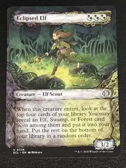 MTG Lorwyn Eclipsed Eclipsed Elf Showcase 0336 NM - Image 1