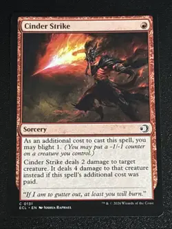MTG Lorwyn Eclipsed Cinder Strike 0131 NM - Image 1
