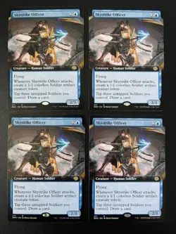 MTG- Skystrike Officer x4 - The Brother's War - Extended Art - Image 1