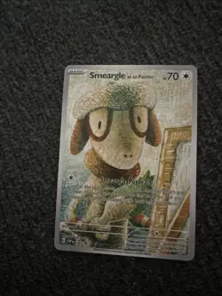 Pokemon Fan Art Smeargle as a Painter Van Gogh Black Star Promo ACG DIY - Image 1