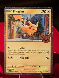 Pokemon Trick Or Trade 2024 🎃 Pikachu #18 [Cosmos Holo] - Image 1