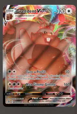 Pokemon Greedent VMAX SWSH08: Fusion Strike #218/264 NM - Image 1