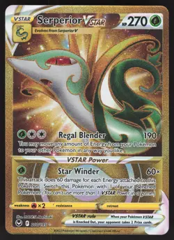Serperior VSTAR 210/195 Secret Rare Pokemon TCG Silver Tempest NM - Image 1
