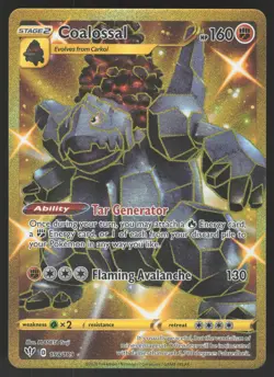Coalossal 198/189 Secret Rare Pokemon TCG Darkness Ablaze NM - Image 1