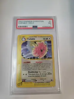Clefable Holo 2002 Pokemon Expedition #7 PSA 7 Near Mint Swirl - Image 1