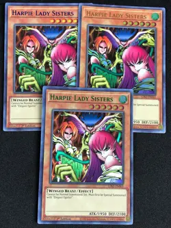 YUGIOH HARPIE LADY SISTERS LDS2-EN065 1ST ULTRA X3 NM - Image 1