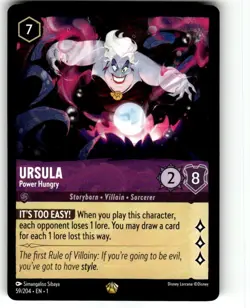 1x Ursula - Power Hungry - 59/204 - Legendary NM-Mint Disney Lorcana: The First - Image 1