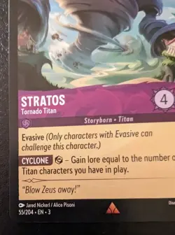 Stratos - Tornado Titan 55/204 Rare Into The Inklands Disney Lorcana TCG - Image 4