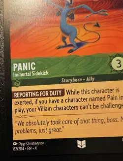 Panic - Immortal Sidekick 82/204 Uncommon Ursula's Return Disney Lorcana TCG - Image 4