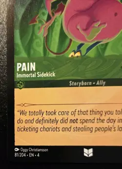 Pain - Immortal Sidekick 81/204 Uncommon Ursula's Return Disney Lorcana TCG - Image 4