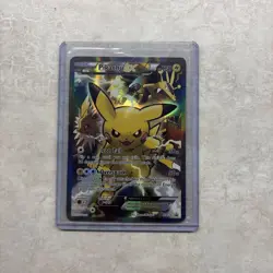 Pokemon Pikachu EX XY124 Black Star Promo 2016 Holo Card TCG-POOR CONDITION - Image 1