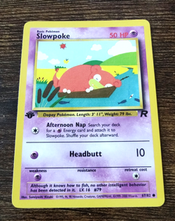 Slowpoke 67/82 1st Edition Team Rocket Non Holo Pokemon Card NM - Image 1