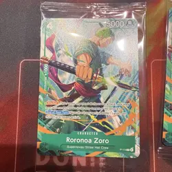 Roronoa Zoro P-114 One Piece Promo Card Sealed English TCG Bandai Exclusive - Image 1