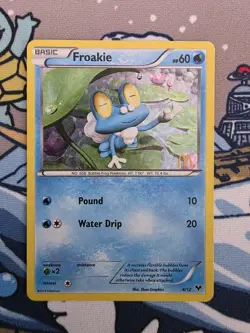McDonald's 2014 Froakie Promo Holo Pokemon TCG Card 4/12 Cracked Ice Holo LP - Image 1
