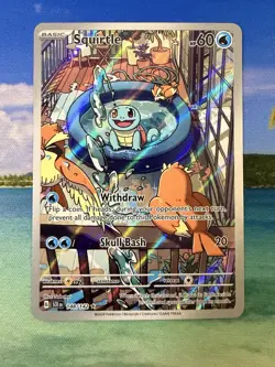 Squirtle 148/142 Holo Illustration Rare Stellar Crown Pokemon Card NM - Image 1