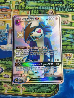 Pokemon TCG Lycanroc GX Full Art Ultra Rare Card SV67/SV94 Holo Nm - Image 1