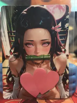 Demon Slayer Custom Spicy Waifu Nezuko Kamado Anime Card Double Side - Image 2