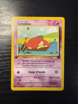 Ramoloss French 67/82 Rocket 1st Edition Vintage Pokemon Card Slowpoke LP - Image 1