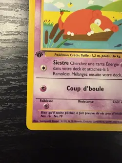 Ramoloss French 67/82 Rocket 1st Edition Vintage Pokemon Card Slowpoke LP - Image 5
