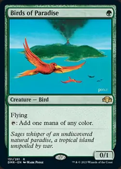 MTG Birds of Paradise - Foil, NM-Mint, English Dominaria Remastered - Image 1