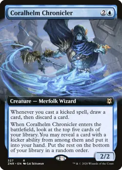 Coralhelm Chronicler (327) Extended Art Zendikar Rising ZNR MTG Magic - Image 1