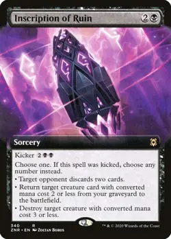 Inscription of Ruin (340) Extended Art Zendikar Rising ZNR MTG Magic - Image 1