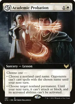 Academic Probation (287) Extended Art Strixhaven: School of Mages STX MTG Magic - Image 1