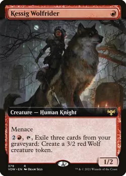 Kessig Wolfrider (379) Extended Art Innistrad: Crimson Vow VOW MTG Magic - Image 1