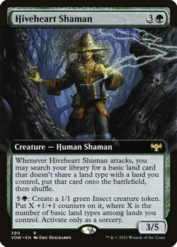 Hiveheart Shaman (390) Extended Art Innistrad: Crimson Vow VOW MTG Magic - Image 1