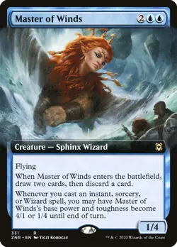 Master of Winds (331) Extended Art Zendikar Rising ZNR MTG Magic - Image 1