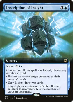 Inscription of Insight (329) Extended Art Zendikar Rising ZNR MTG Magic - Image 1