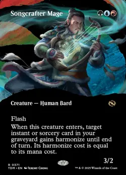 Songcrafter Mage (371) Borderless Clan Showcase Tarkir: Dragonstorm TDM MTG - Image 1
