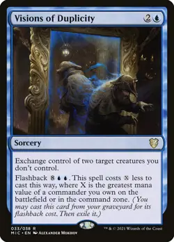 Visions of Duplicity (033) Midnight Hunt Commander MIC MTG Magic - Image 1