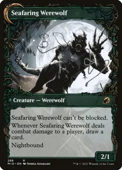 Suspicious Stowaway // Seafaring Werewolf Showcase Innistrad: Midnight Hunt MTG - Image 2