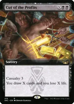 Cut of the Profits (419) Extended Art Streets of New Capenna SNC MTG Magic - Image 1