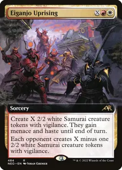 Eiganjo Uprising (484) Extended Art Kamigawa: Neon Dynasty NEO MTG Magic - Image 1