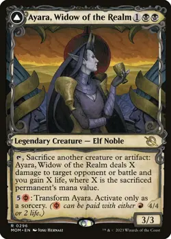 Ayara, Widow of the Realm // Ayara, Furnace Queen Showcase MOM MTG - Image 1
