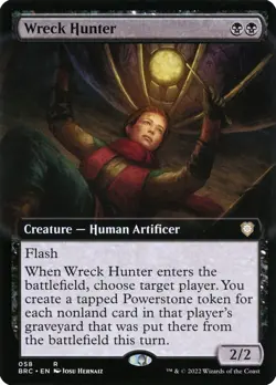 Wreck Hunter (058) Extended Art The Brothers' War Commander BRC MTG Magic - Image 1