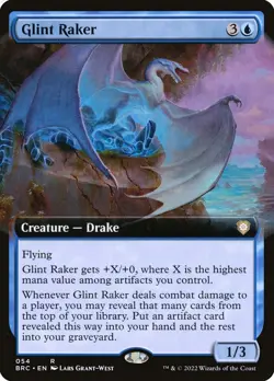 Glint Raker (054) Extended Art The Brothers' War Commander BRC MTG Magic - Image 1