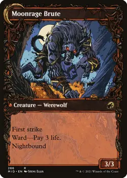 Brutal Cathar // Moonrage Brute (286) Showcase Innistrad: Midnight Hunt MID MTG - Image 2