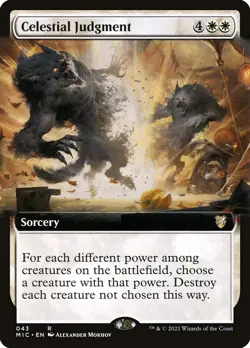 Celestial Judgment (043) Extended Art Midnight Hunt Commander MIC MTG Magic - Image 1
