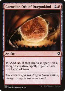 Carnelian Orb of Dragonkind Commander Legends: Battle for Baldur's Gate MTG - Image 1