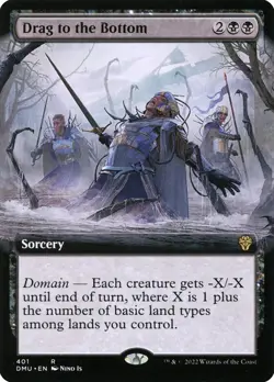 Drag to the Bottom (401) Extended Art Dominaria United DMU MTG Magic - Image 1
