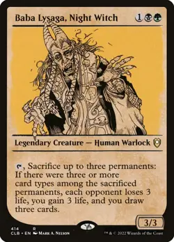 Baba Lysaga, Night Witch (414) Showcase Battle for Baldur's Gate CLB MTG Magic - Image 1