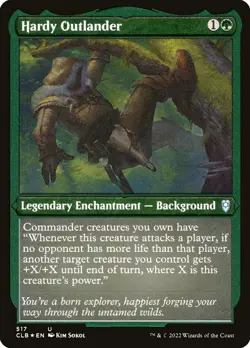 Hardy Outlander Foil Etched Commander Legends: Battle for Baldur's Gate MTG - Image 1