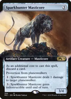 Sparkhunter Masticore (384) Extended Art Core Set 2021 M21 MTG Magic - Image 1