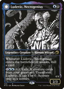 Ludevic, Necrogenius // Olag, Ludevic's Hubris Showcase Midnight Hunt MTG - Image 1