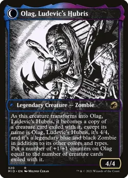 Ludevic, Necrogenius // Olag, Ludevic's Hubris Showcase Midnight Hunt MTG - Image 2