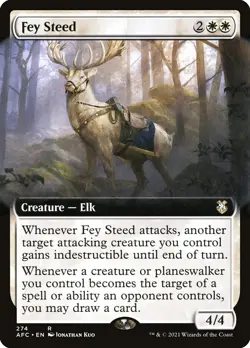 Fey Steed (274) Extended Art Forgotten Realms Commander AFC MTG Magic - Image 1
